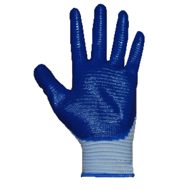 Перчатки № 65 эластик полосатый синий